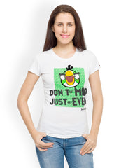 Angry Birds Women White Printed T-shirt