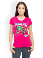 Angry Birds Women Pink Printed T-shirt