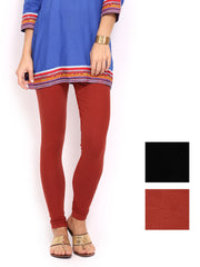 Anouk Pack of 2 Cotton Stretch Churidar Leggings
