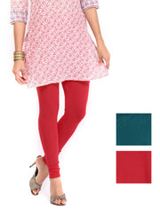 Anouk Pack of 2 Cotton Stretch Churidar Leggings