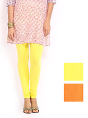 Anouk Pack of 2 Cotton Stretch Churidar Leggings