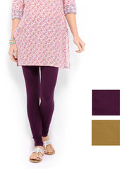 Anouk Pack of 2 Cotton Stretch Churidar Leggings