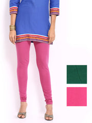 Anouk Pack of 2 Cotton Stretch Churidar Leggings