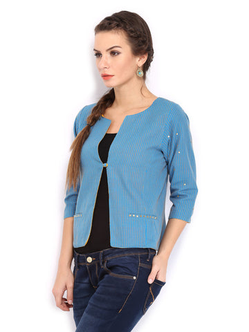 Anouk Rustic Women Blue Jacket