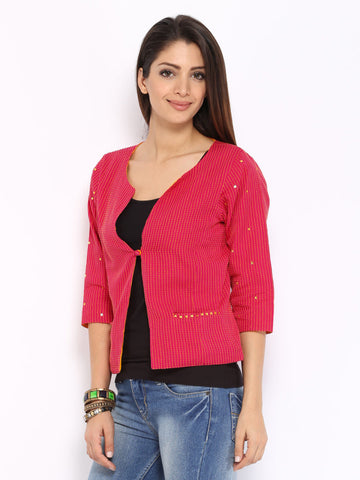 Anouk Rustic Women Pink Jacket