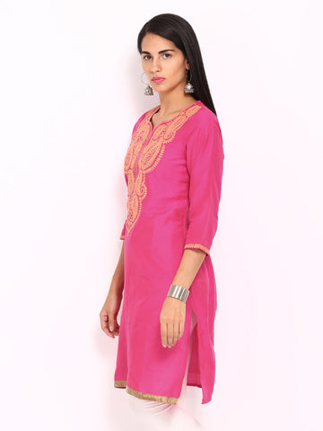Anouk Rustic Women Pink Kurta