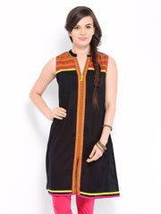 Anouk Women Black Printed Kurta
