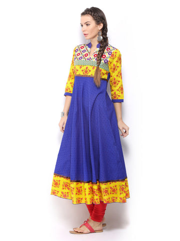 Anouk Women Blue Anarkali Kurta