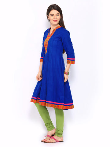 Anouk Women Blue Anarkali Kurta