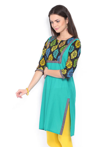 Anouk Women Blue Kurta