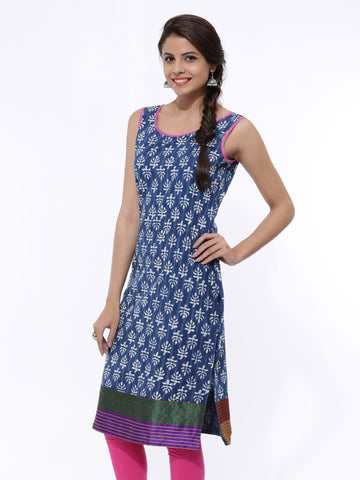 Anouk Women Blue Printed Kurta