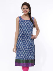 Anouk Women Blue Printed Kurta