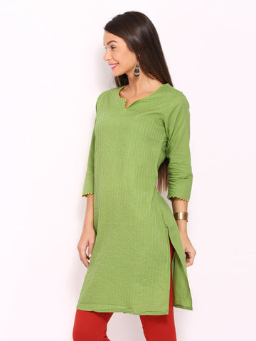 Anouk Women Green Kurta