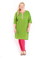 Anouk Women Green Printed Kurta