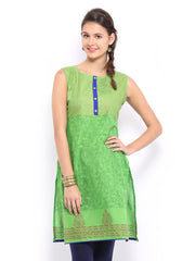 Anouk Women Green Printed Kurta