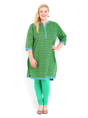 Anouk Women Green Printed Kurta