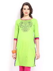 Anouk Women Green Printed Kurta