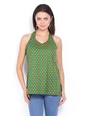 Anouk Women Green Printed Kurti