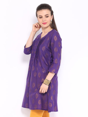 Anouk Women Purple Printed Kurta