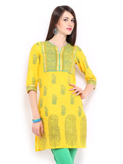 Anouk Women Yellow Printed Kurta