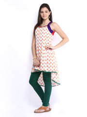 Anouk Women White Printed Anarkali Kurta