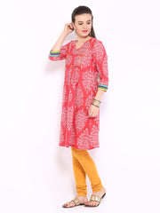 Anouk Women Red Printed Kurta