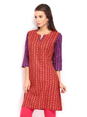 Anouk Women Red Printed Kurta