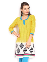 Anouk Women Yellow Printed Kurta