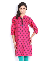 Anouk Women Pink Printed Kurta