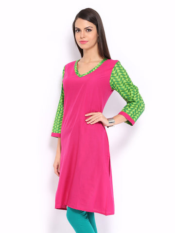 Anouk Women Pink Kurta