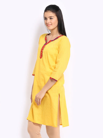 Anouk Women Yellow Kurta