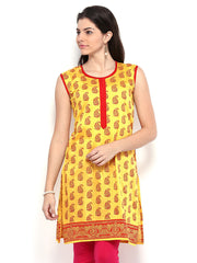 Anouk Women Yellow &amp; Red Printed Kurta