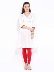 Anouk Women White Printed Kurta