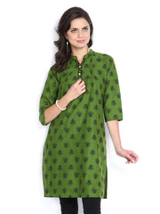 Anouk Women Green Printed Kurta