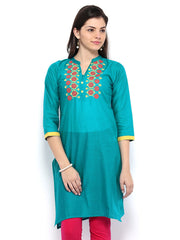 Anouk Women Blue Kurta