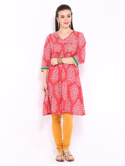 Anouk Women Red Printed Kurta