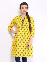 Anouk Women Yellow Printed Kurta