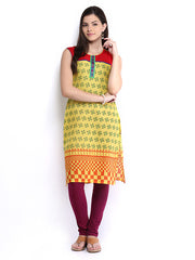 Anouk Women Yellow Printed Kurta