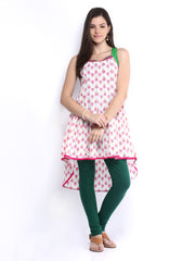 Anouk Women White Printed Anarkali Kurta