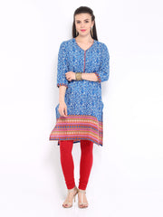 Anouk Women Blue Printed Kurta