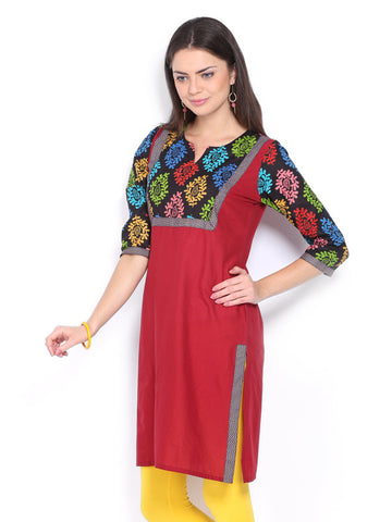 Anouk Women Maroon Kurta