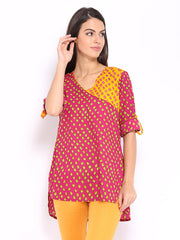 Anouk Women Pink Printed Kurti