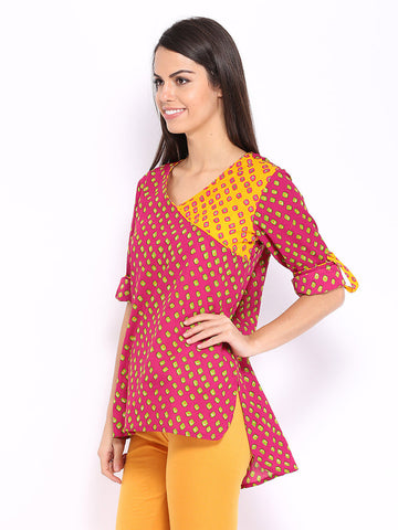 Anouk Women Pink Printed Kurti