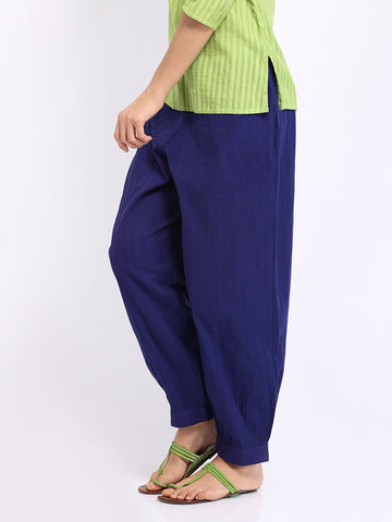 Anouk Women Navy Pintuck Harem Pants