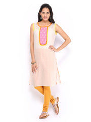 Anouk Women Off-White Kurta