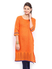 Anouk Women Orange Printed Kurta