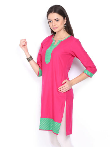 Anouk Women Pink Kurta