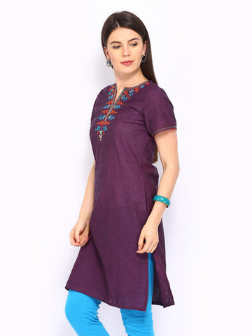 Anouk Women Purple Kurta
