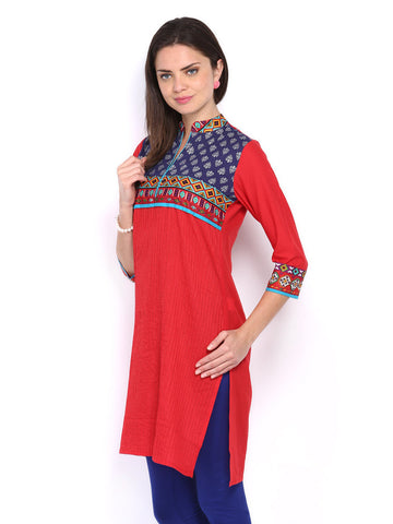 Anouk Women Red Printed Kurta