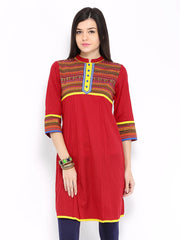 Anouk Women Red Printed Kurta